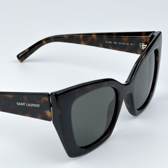 Saint Laurent SL552 008 BRAND NEW Sunglasses Havana Grey Cat Eye Women - Picture 12 of 14